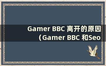 Gamer BBC 离开的原因（Gamer BBC 和Seolyan）